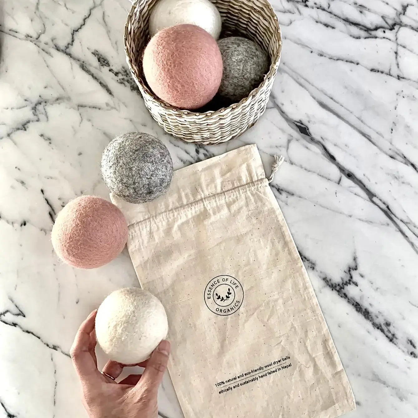 100% Organic wool dryer ball (single)