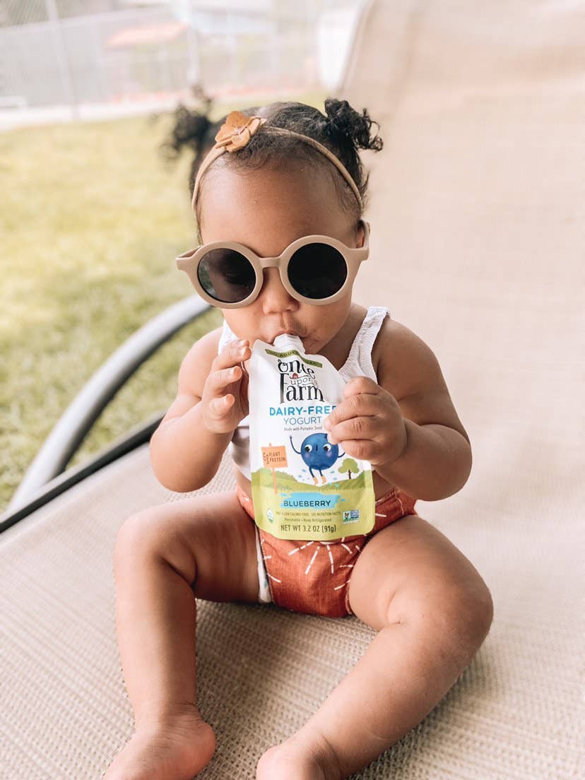 Taupe Kids Round Sunglasses