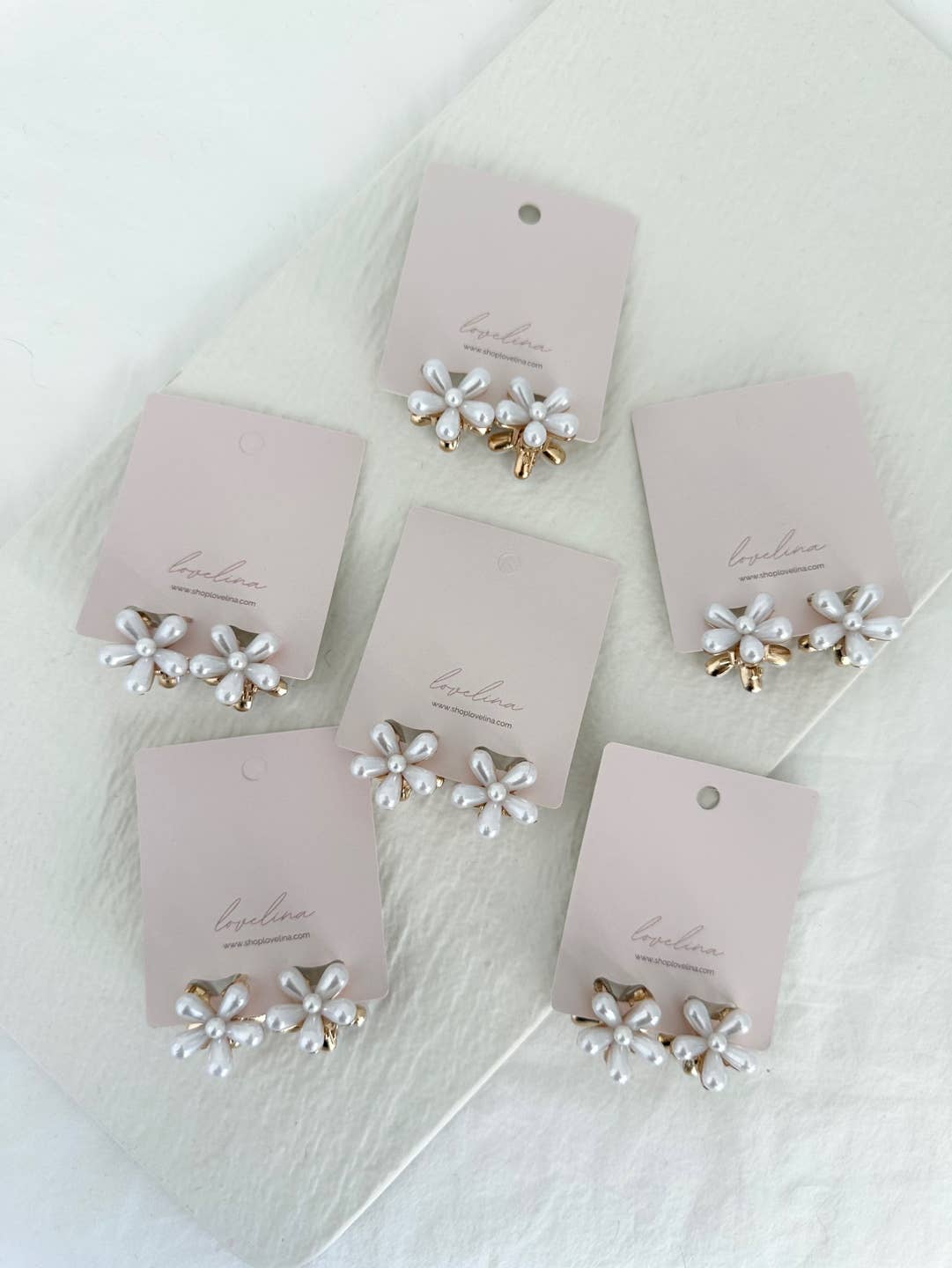 Pearl Flower Hair Clips - DOVE