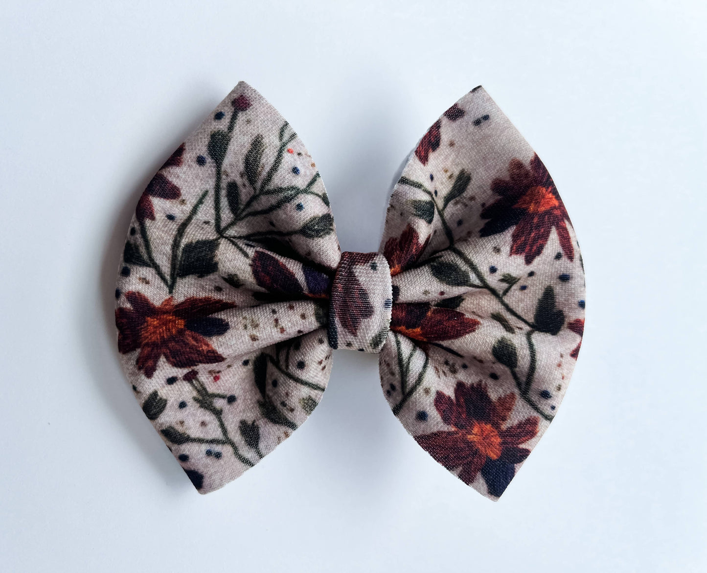 Baby Bow Headband - Rust Floral