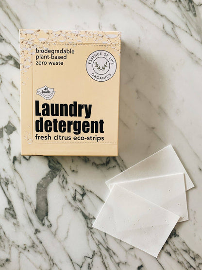 Zero Waste Laundry Detergent Strips, fresh citrus