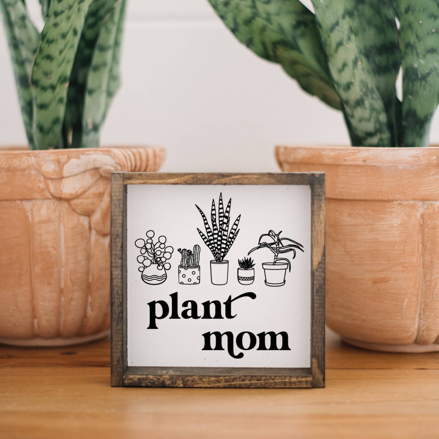 Plant Mom Wood Sign