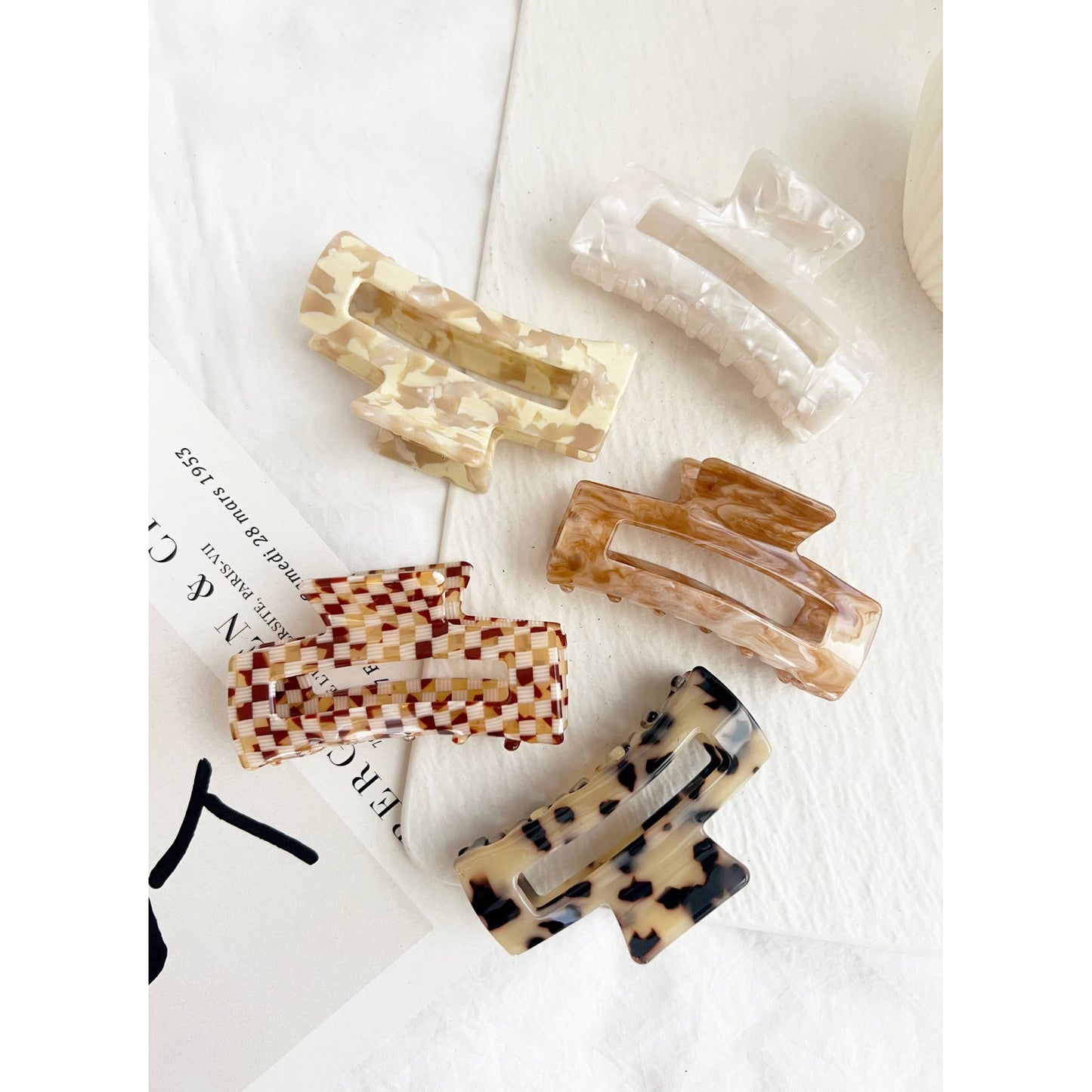 Acetate Regular Size Hair Clips - Allie Assorted