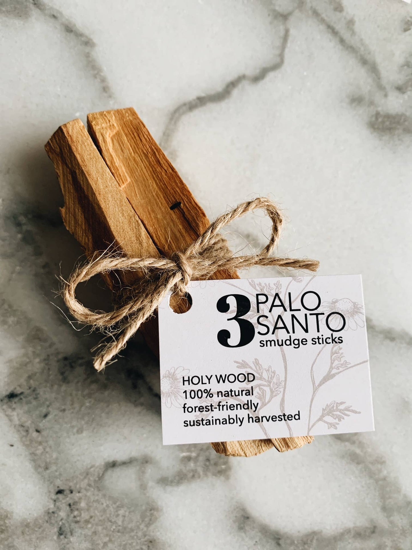 Palo Santo 3 stick bundle, 2 to 3 inch sticks