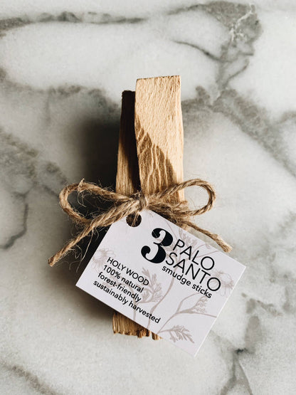 Palo Santo 3 stick bundle, 2 to 3 inch sticks