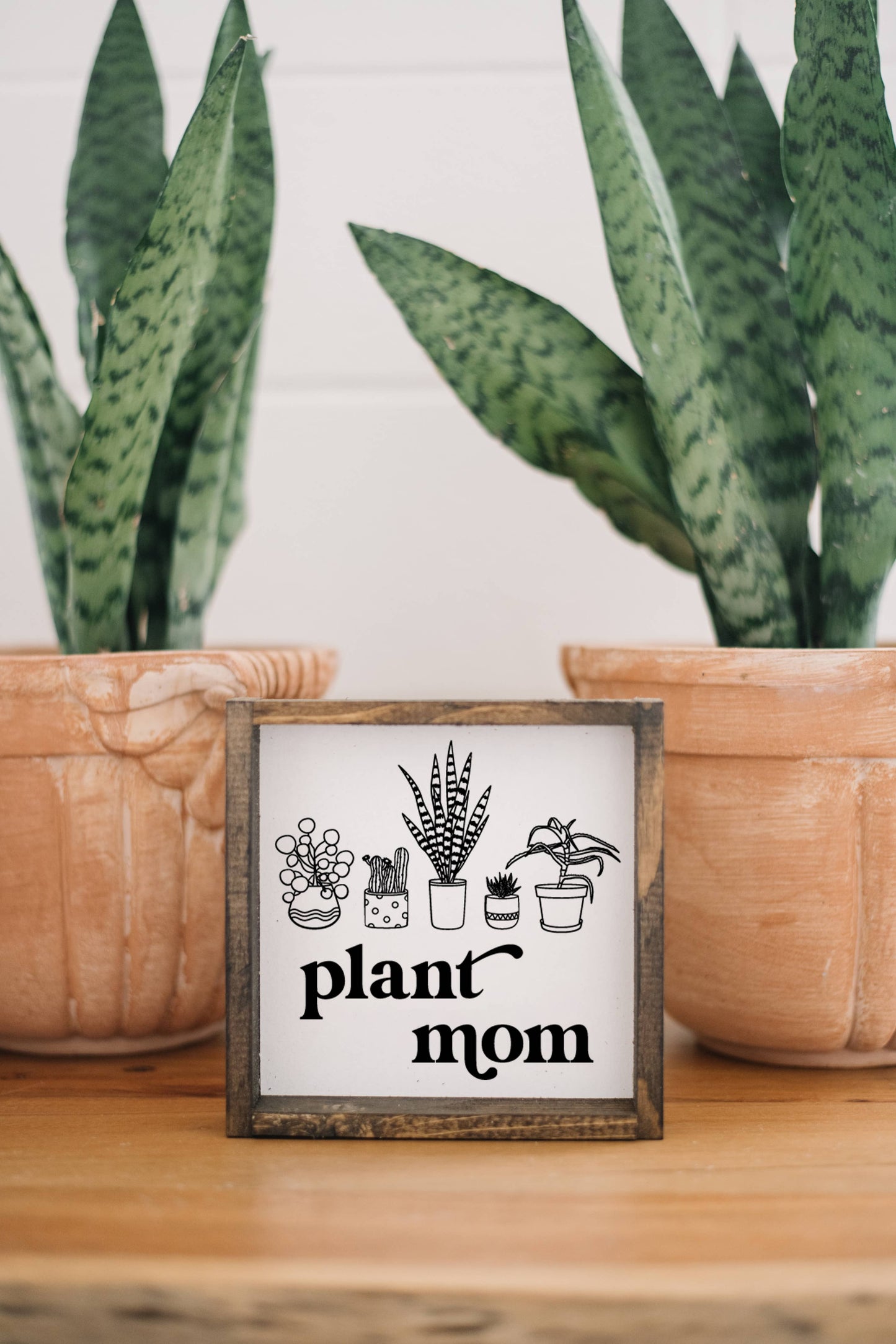 Plant Mom Wood Sign