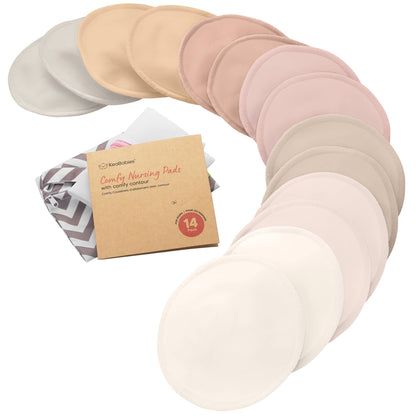 14pk Comfy Nursing Pads, Reusable Breastfeeding Pads