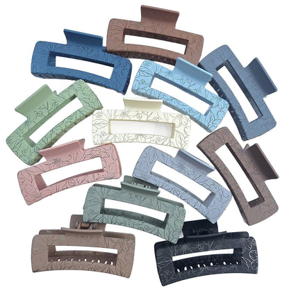 12 Assorted Large Hair Claw Clips
