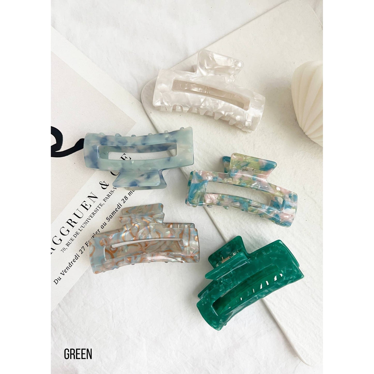 Acetate Regular Size Hair Clips - Allie Assorted