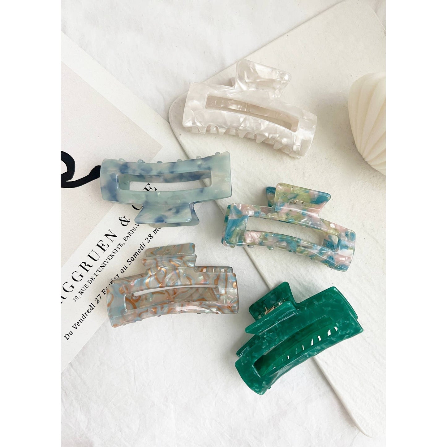 Acetate Regular Size Hair Clips - Allie Assorted