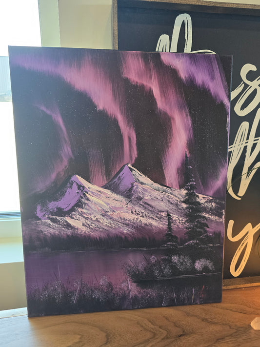Mauve Mountain Nights Painting - Painting Fireman
